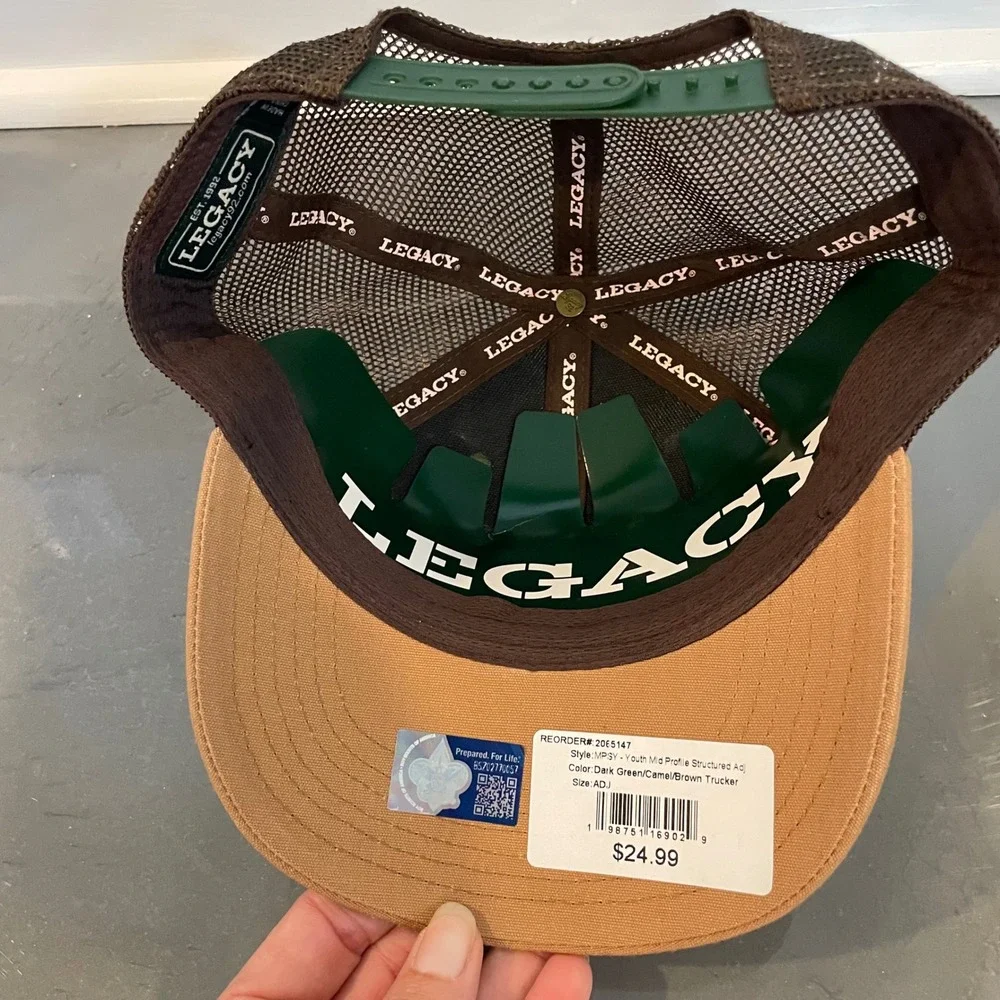 Philmont Youth Scout Ranch Trucker Hat Green Camel Brown Snapback NEW Cap Legacy